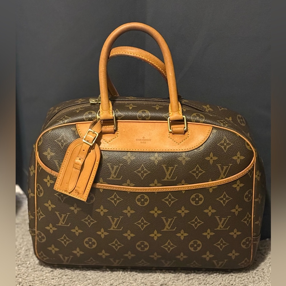 Louis Vuitton Brown and Tan Monogram Deuville Handbag